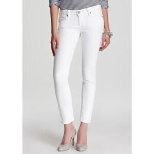 NWOT $189 PAIGE SKYLINE WHITE DENIM ANKLE JEANS 24